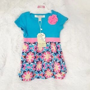 Richie House Los Angeles Tee Top & Waist Banded Dress (Infant Girls 12M) ~ NEW